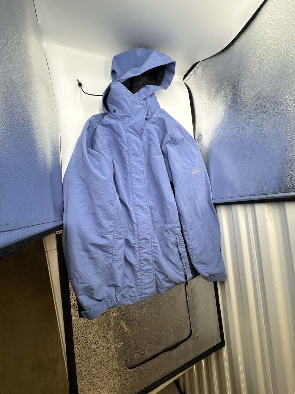 Pacifical Women's Light Blue Ski Jacket with Hood, Size L/G